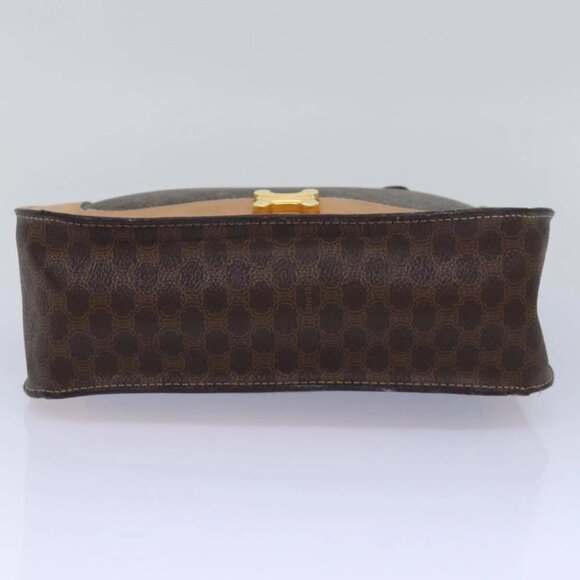 CELINE Macadam Canvas Hand Bag PVC Leather Brown Auth - Picture 10 of 16